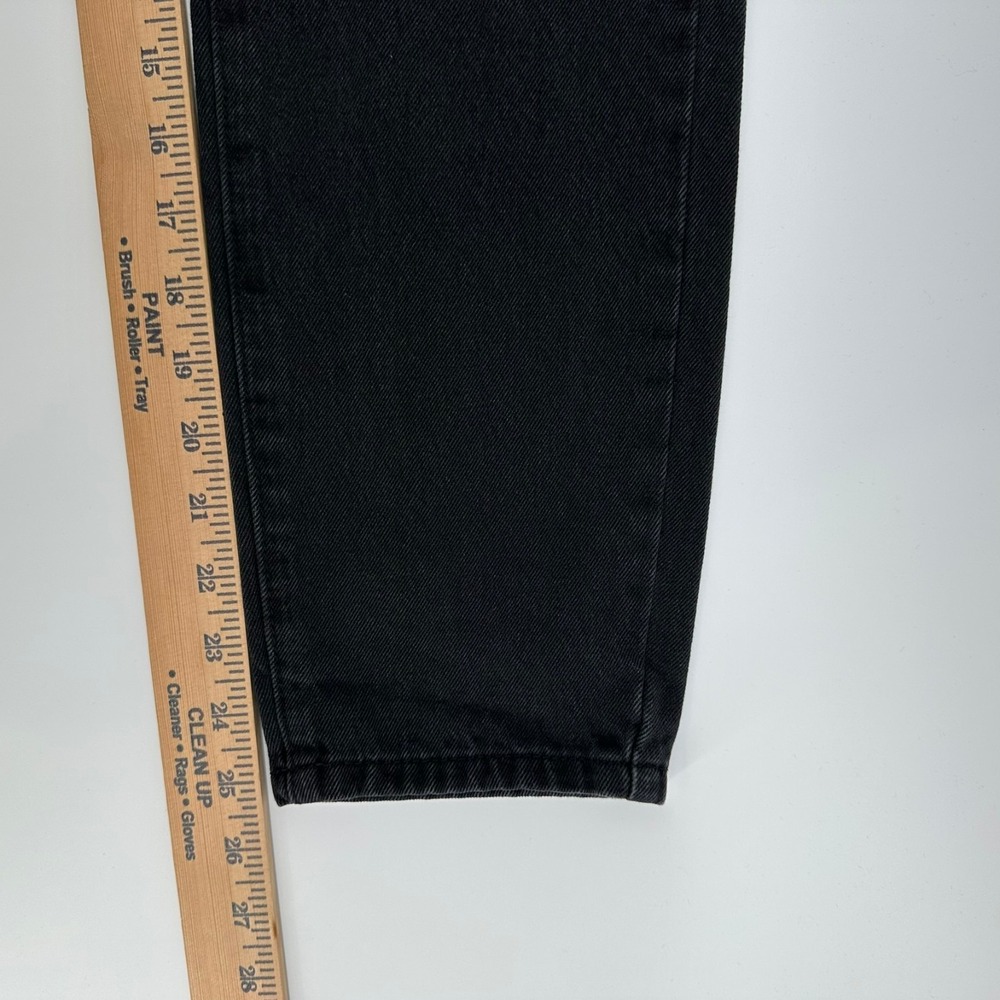 RSQ 90's Jeans Girls 10 Black Denim Cotton Distressed Ripped High Rise Tapered - Picture 9 of 9